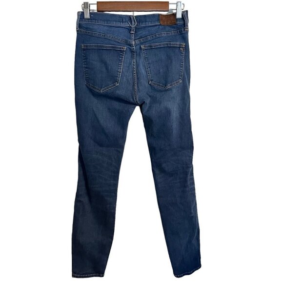 Madewell Womens Dark Wash Lightly Distressed High Riser Skinny Jeans Size 28 - Picture 10 of 10